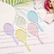 1 قلادة بشكل مضرب التنس، تعليقة مضرب الريشة، إكسسوار رياضي لصنع سوار DIY، سلسلة مفاتيح، تزيين الحقيبة، هدية للأصدقاء