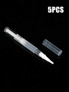 أقلام شفافة قابلة للتدوير 3مل، أقلام فارغة لزيت الأظافر مع فرشاة، حاويات لمستحضرات التجميل كالبلسم والسائل المعزز لنمو الرموش