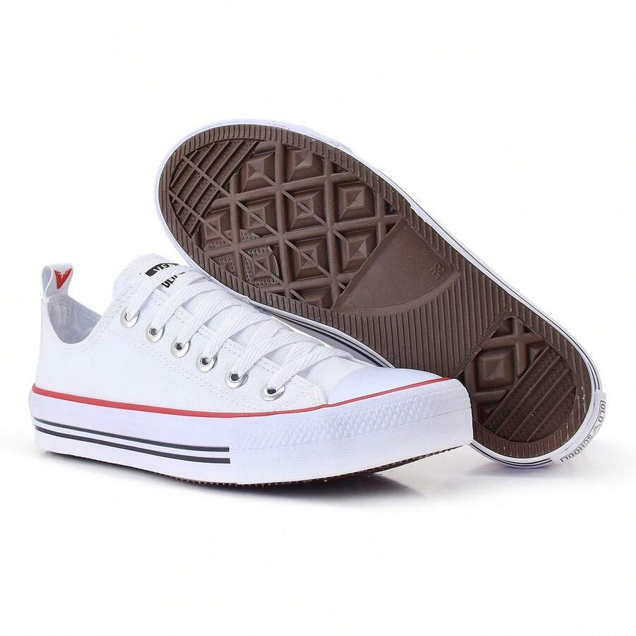 Venvici Men's All Casual Classic Star Canvas Low Top Women's Sneakers - 白色 - 查看 1
