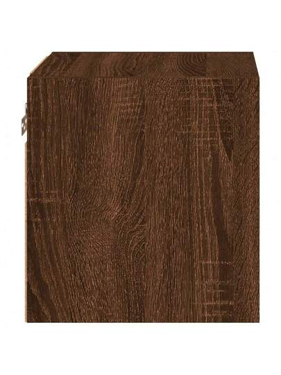 VidaXL TV Wand Unit LED Lighting 30x28.5x30 Cm Bruin Oak view 9