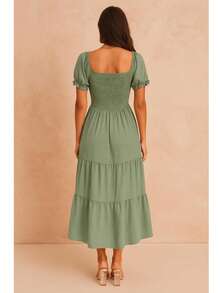 Women Long Dresses - Mist Green - View 2