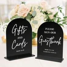Acrylic Wedding Signs For Ceremony And Reception, 5x7 Inch Wedding Signage, Guest Book Sign, Cards And Gifts Sign, Please Take One Sign, In Loving Memory Sign, Wedding Reception Decor - Multicolor - View 16