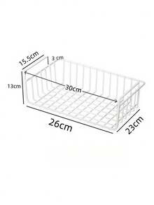 Super life 1pc Space-Saving Storage Basket - Hanging Storage Rack - Multi-Function Storage, Can Be Hung Under Desk, Multi-Layer Storage Rack, College Dorm Desk Storage Basket, Kitchen Spice Rack, Extra Large Modern Vertical Storage Rack - No Installation Required, Metal Wire Basket, Saves Kitchen, Dorm, Office Space - Easy Open Storage Box, Easy To Install, Kitchen Storage Organizer - Black - View 5