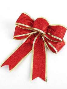 Christmas Ribbon Bowknot Sequin Decoration Xmas Tree Pendant Suitable For Guest Houses Stores Home Decor Christmas Decorations Room Decor Winter