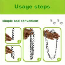 AKAPET Stainless Steel Dog Collar, Dog Chain Collar, Dog Metal P Chain Adjustable Collar, Pet Training Dog Chain