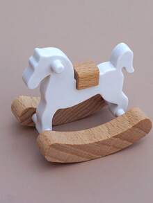 1 件迷你摇摆木马模型装饰品、微型园艺配件、微型庭院场景道具模型、精美工艺品、娃娃屋装饰、微型家居场景 DIY、娃娃屋装饰、爱好者的收藏礼物