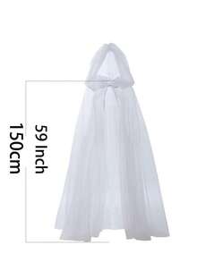 1 pieza de nuevo traje de fiesta y cosplay de estilo transfronterizo, capas con capucha, capas largas de gasa, accesorios de disfraz para fiesta de baile.