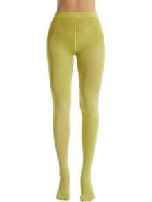 Women's 80 Denier Soft Semi Opaque Solid Color Footed Pantyhose Tights - 綠洲 - 查看 12