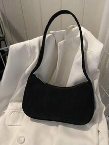 Túi đeo vai thời trang bằng vải nhung kẻ trơn màu, Túi đeo hông bằng vải nhung kẻ tối giản, Túi tối giản, Ví đeo nách cổ điển, Túi xách nữ màu trơn, Túi đơn giản thời trang, Túi xách vuông nhỏ, Túi xách tay vải nhung kẻ cổ điển đeo một bên vai - Nhiều màu - Xem 15