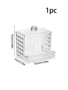 1/3 包装棉签收纳盒、化妆棉分配器、储物盒、化妆棉签架、牙线收纳盒，适用于浴室和梳妆台。 - 彩色 - 查看 13