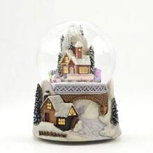 Christmas Gift Train Around The Mountain Rotating Crystal Ball Home Decoration Gifts For Friends Family Christmas Decorations Room Decor