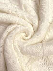 Women's Loose Knit Pullover Sweater, French Casual Style, Long Sleeve, Autumn/Winter - Beige - View 8