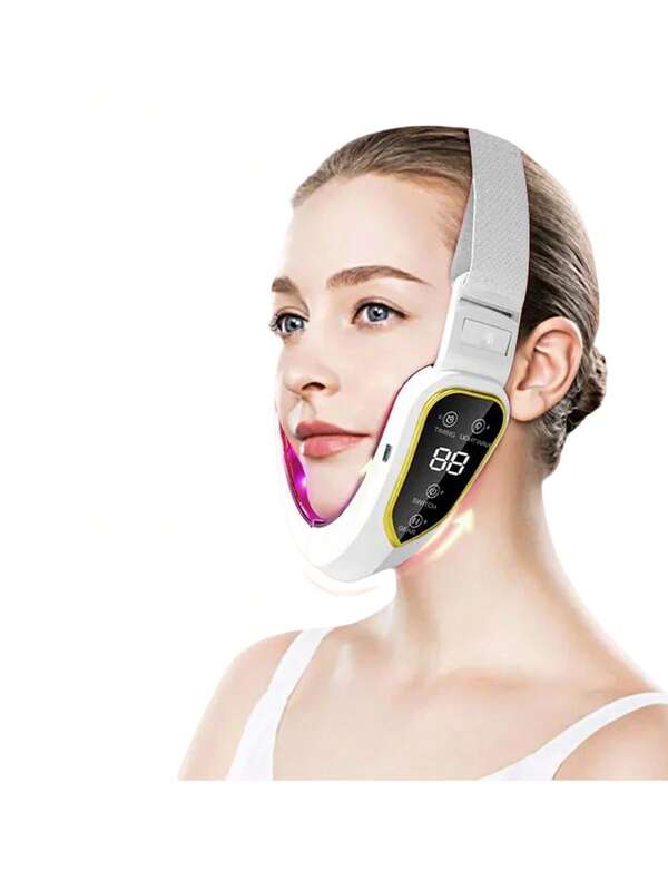 Máquina para la papada, 5 modos y 12 niveles de intensidad, dispositivo de elevación facial, máquina inteligente de elevación y firmeza para pieles flácidas, para cuidado de la piel de la mujer, capacidad de batería 300mAh