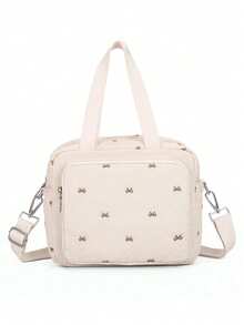 1pc INS Style Embroidered Mommy Bag, Small Handheld & Shoulder Strap Maternity Bag - Multicolor - View 13