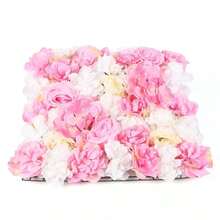 YUNRUX 12X Artificial Flower Wall Panel Bouquet Wedding Party Background DIY Decoration
