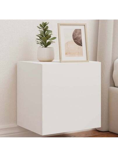 VidaXL TV Wand Unit LED Lighting 40.5x35x40 Cm Wit