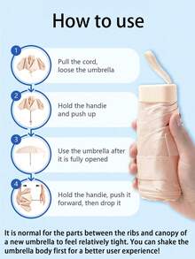 1pc UPF50+ Sun & Rain Mini Travel Umbrella, Windproof Compact Parasol (For Hiking/Pocket), Mini Travel Sun Small, Compact Uv Umbrella Protection Sun, Lightweight Portable Parasol Windproof, Fabric Wallet Umbrella For Commuter, Outdoor Activities In Rainy And Sunny Days Umbrella For Women Umbrella Rainproof Windproof