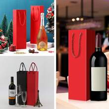 20 piezas Bolsas de regalo para vino con asas, bolsas tote de gran capacidad para botellas de vino, bolsas rectangulares para botellas de vino, adecuadas para cumpleaños, graduación, boda, Día de la Madre y otros favores de fiesta de vacaciones Decoración 10/4/2 piezas - Multicolor - Ver 7