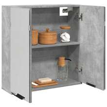 vidaXL Badezimmer-Spiegelschrank Betongrau Holzwerkstoff