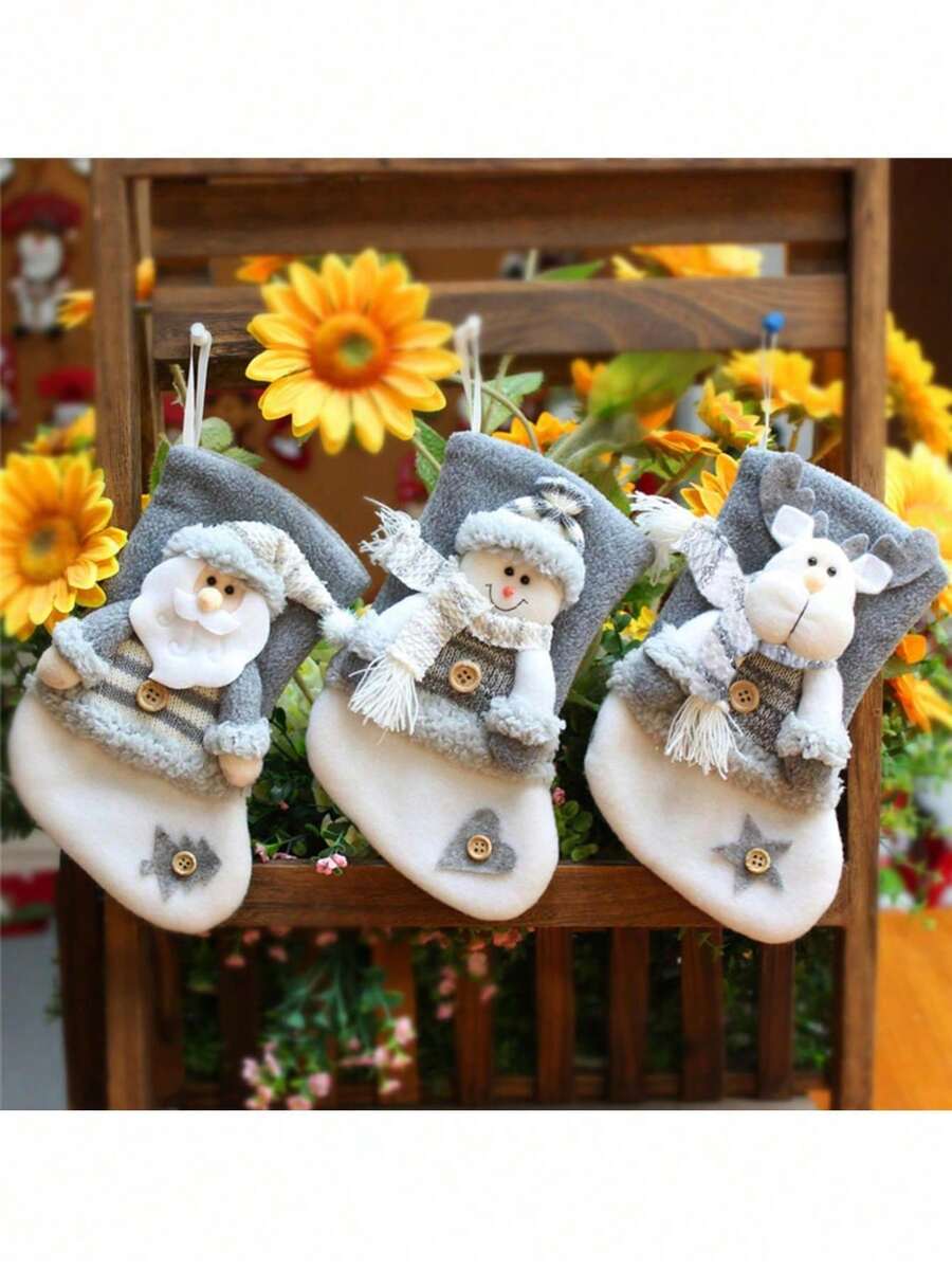 Thick Velvet Christmas Socks Christmas Decoration Home Decor Christmas Decorations Room Decor Winter