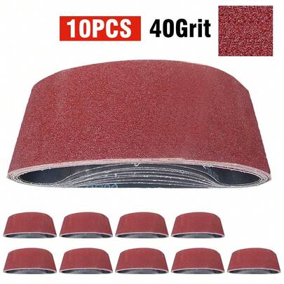 10PCS 75X533mm Sanding Belts Abrasive Sandpaper 40 60 80 120 Grit For Belt Sander1-10x