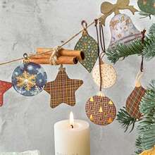 Zestaw 30 naklejek z serii "Boże Narodzenie – Wyznanie" w stylu vintage, do scrapbookingu, prowadzenia dziennika, dekoracji DIY - Wielokolorowe - Zobacz 4