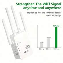 300Mbps/1200Mbps WiFi Extender With 2.4G/5G Dual Band, 10000 Sq Ft Coverage, High-Quality Signal Amplifier & Outdoor Relayer, Interference-Free, Ideal For Home & Office, Perfect Gift For Christmas, Halloween, Or Son'S Birthday, Wifi Extender - UK Plug(220-240V) - View 10