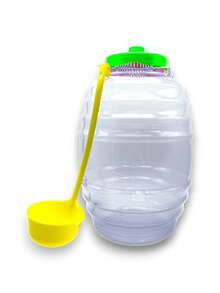 Barril Vitrolero Plástico dispensador agua eventos fiestas cucharón 15L 1Pz bebida portátil resistente fácil llenar vaciar - Multicolor - Ver 2