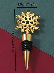 1pc Gold & Sliver Christmas Wine Bottle Stopper, Creative Christmas Tree, Reindeer, And Snowflake Design Wine Preservation Stopper, Cute Wine Lovers Home Decorations For Xmas Party Family Gathering, Christmas Party Favors Gifts - Multicolor - View 15