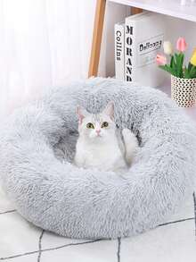 1-częściowe pluszowe legowisko dla zwierząt, zimowe legowisko dla kota, legowisko dla psa, ciepłe i zdejmowane, okrągłe legowisko dla kota, odpowiednie na wszystkie pory roku