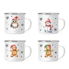 1PC Camping Coffee Cup Campfire Cup For Campers Coffee, Hot Chocolate Cup Children's Christmas Enamel Cup Coffee Cup, Christmas Eve Gift Stocking Stuffing Gift Box Ideas, Parties Like Christmas Cups - Multicolor - View 2