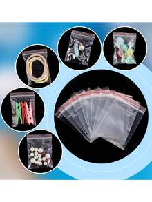 200 PE Self-Sealed Bags Diamond Paintings Diamond Accessories Plastic Bags Plastic Vacuum Bags Transparent Self-Adhesive Sealed Bags Gift Packaging Bags Multi-Functional Tools Perfect For DIY Artists And Craftsmen (Multiple Size Choices) - Clear - View 2