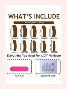 A Box Of 20 Press-On Full Coverage False Nails, Square Long Curved Shape With Pink Color And French Black Edge Design, Making Fingertips Look More Simple And Romantic, Fashionable And Versatile Suitable For All Women's Daily Wear, Comes With Nail File And Gel.