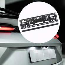 NetHong 1/2Pcs Stainless Steel Number Plate Holder Car License Plate Cover Frame - Black - View 4