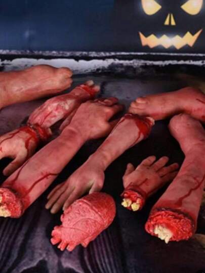 1 pieza Mano, pie u órgano interno falso y realista como decoración de terror para Halloween, casa embrujada, bar, sala de escape, actividades de fiesta de miedo