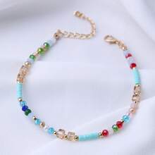 Bohemian Simple Fashion Handmade Beach Anklet Bracelet Women Jewelry - Personality Contrast Color Beaded Jewelry - 彩色 - 查看 6