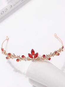 1 chiếc băng đô vương miện công chúa thời trang đính đá, món quà sang trọng, thanh lịch dành cho phụ nữ, vương miện, vương miện cài tóc, vương miện hóa trang, vòng hoa cài tóc, dây cài tóc, phụ kiện đội đầu, vòng cài tóc, vương miện cài tóc, đám cưới, quà tặng cho phù dâu, phong cách dự tiệc, phụ kiện tóc, phụ kiện tóc cho phụ nữ - Đỏ - Xem 6