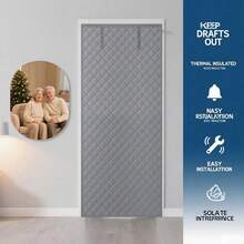 1 pièce de rideau de porte d'hiver de style volet roulant épaissi. Un dispositif magique résistant au vent et chaud pour la maison, le magasin, le supermarché, l'atelier de fabrication. Anti-poussière, régulation de la température, réduction du bruit, imperméable, résistant à l'usure, facile à installer, levage pratique, résistance aux basses températures, disponible en plusieurs tailles, bloque efficacement l'air froid et assure une isolation thermique.