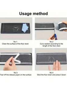 2 szt./zestaw – naklejka na filtr do odpływu łazienkowego, łapacz włosów do odpływu prysznica, samoprzylepna naklejka na odpływ, jednorazowe sitko do zlewu - Szary - Zobacz 10