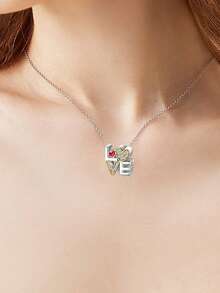 1pc Gold/Black/Red/Silver Heart/Beauty & Beast/Heart/Letter/LOVE/Pumpkin Carriage/Crown Plated 925 Silver Elegant Cute DIY Bracelet Beads Pendant, Suitable For Daily Wear/Autumn & Winter/Back To School/Holidays/Halloween/Christmas/Thanksgiving/Valentine's Day/Birthday Gift