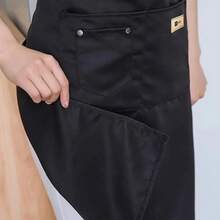 One Polyester Apron Featuring Adjustable Shoulder Straps And Spacious Pockets, Ideal For Cooking, Gardening, Painting, Baking, And Restaurant Use; A Must-Have For Holiday Gifting, Especially For Christmas. - H - 查看 5