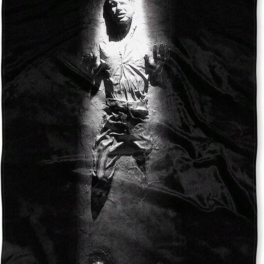 Star Wars Grogu Cutest In The Galaxy Cream, Green, And White Super Soft Baby Blanket.Jpg|Star Wars  Solo Frozen In Carbonite Silk Touch Throw Blanket 50_ X 60_ Soft Fleece Throw Blanket For Bed Couch.Jpg|Star Wars  Solo Frozen In Carbonite Silk Touch Throw BlanketSoft Fleece Throw Blanket For Bed Couch.Jpg|Star Wars Kylo Ren Mandalorian Light Weight Throw Blanket (Gray).Jpg|Star Wars Mandalorian Bounty Hunting Micro Raschel Throw Star Wars Blankets.Jpg - 白色 1 - 查看 1