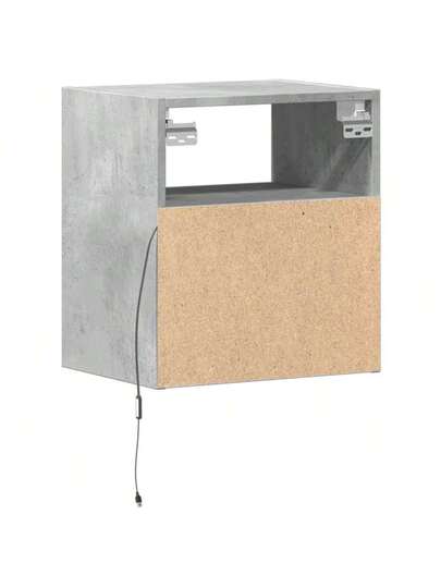 VidaXL TV Wand Units LED Lighting, stuks 41x31x45 Cm, Concrete Grijs view 8