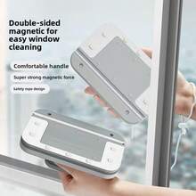 3-10mm Magnetic Window Cleaner Tool, Household High-Rise Double-Layer Hollow Strong Magnetic Double-Sided Glass Scraper Brush Cleaning Window Tool - White - View 3