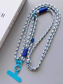 1 pieza Cordón de moda ajustable en longitud, correa de muñeca, correa de bandolera, correa de collar, soporte para estuche de teléfono, clip resistente, diseño desmontable, anti-pérdida, incluye almohadilla, adecuado para teléfono, ventilador