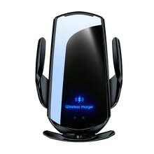 SZYSGSD [15W Fast Wireless Car Charger | Auto-Clamping Wireless Car Charger Phone Holder - Black & Silver, Suitable For Road Trips, Driving, One-Handed Operation, Car Accessories, Magnetic Wireless Charging] - Black - View 10