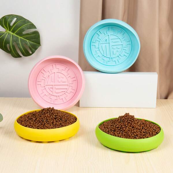Tapete para lamer para mascotas, tazón antiatragantamiento para perros y gatos, tapete de alimentación redondo con ventosa