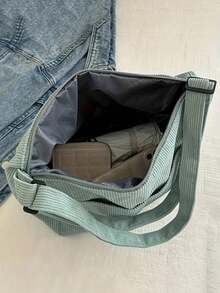 日式休闲单肩斜挎包，时尚学生休闲饺子包，可调节肩带，拉链封口，涤纶内衬，纯色设计，包边彩绘细节 - 专为时尚女性设计 - 适合日常使用、旅行、购物 - 送给少女和年轻女性的完美礼物 - 彩色 - 查看 5