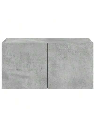 VidaXL TV Wand Unit LED Lighting 60x35x31 Cm Concrete Grijs view 9