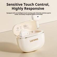 Tai nghe không dây Bluetooth Lenovo TA120 Tai nghe nhét tai bán trong tai Âm thanh chất lượng cao, Thời lượng pin dài, Giảm tiếng ồn, Đeo thoải mái, Độ trễ thấp, Chơi game, Thể thao, Tai nghe quà tặng âm nhạc (Màu đen) [Giảm tiếng ồn + Thời lượng pin dài] (Bao bì bằng tiếng Trung Quốc) - màu đen - Xem 9